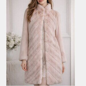 $9,000 PELLACCI PINK SHEARED MINK FUR COAT NWT SIZE S KOPENHAGEN FUR